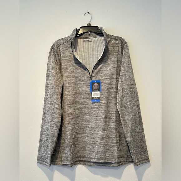 Mens Hi-Tec Performance Pullover 1/4 Zip Dri-Tec Size: Large, Navy Blue - Picture 2 of 4